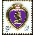 PURPLE HEART MEDAL STAMP DX